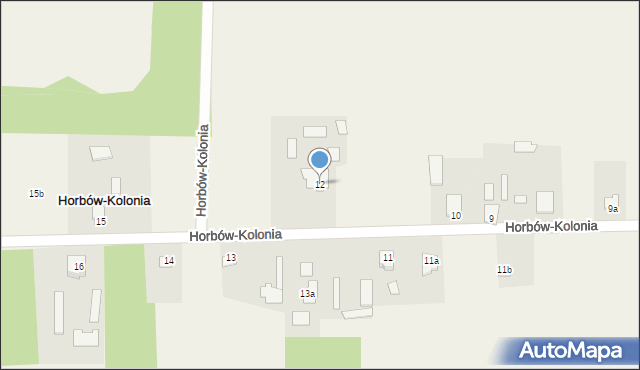 Horbów-Kolonia, Horbów-Kolonia, 12, mapa Horbów-Kolonia