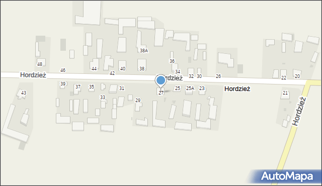 Hordzież, Hordzież, 27, mapa Hordzież