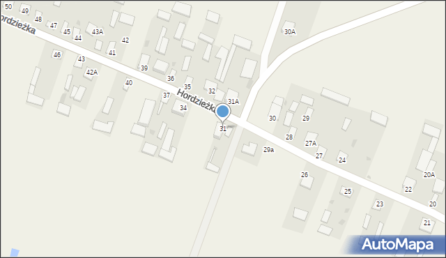 Hordzieżka, Hordzieżka, 31, mapa Hordzieżka