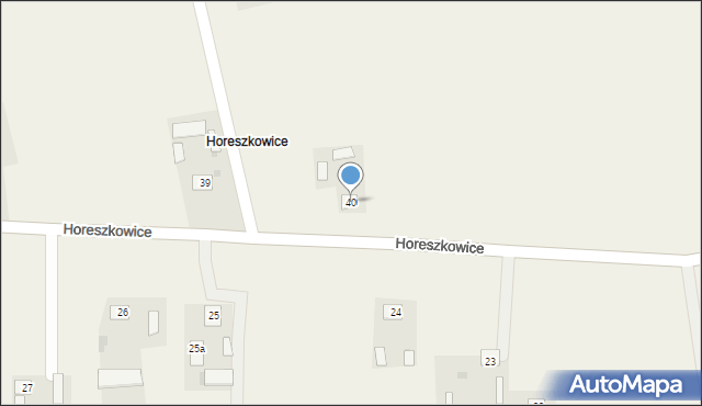 Horeszkowice, Horeszkowice, 40, mapa Horeszkowice