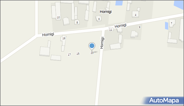 Hornigi, Hornigi, 13, mapa Hornigi
