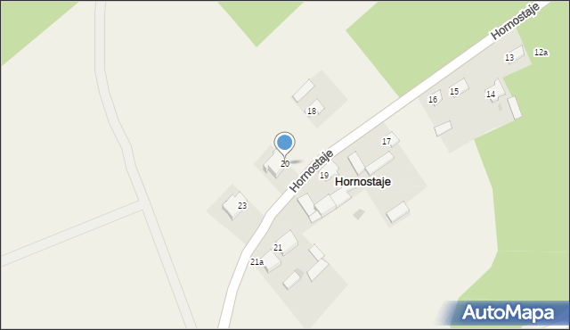 Hornostaje, Hornostaje, 20, mapa Hornostaje