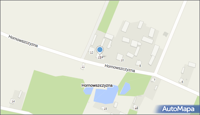 Hornowszczyzna, Hornowszczyzna, 11A, mapa Hornowszczyzna