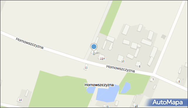 Hornowszczyzna, Hornowszczyzna, 12, mapa Hornowszczyzna