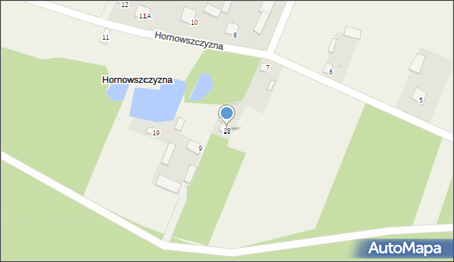 Hornowszczyzna, Hornowszczyzna, 18, mapa Hornowszczyzna