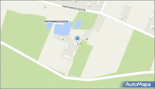 Hornowszczyzna, Hornowszczyzna, 9, mapa Hornowszczyzna