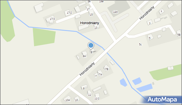 Horodniany, Horodniany, 8, mapa Horodniany