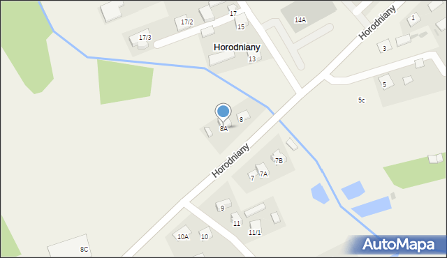 Horodniany, Horodniany, 8A, mapa Horodniany