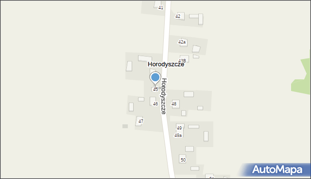 Horodyszcze, Horodyszcze, 45, mapa Horodyszcze