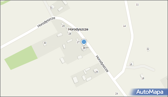 Horodyszcze, Horodyszcze, 26, mapa Horodyszcze