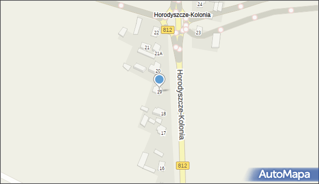 Horodyszcze-Kolonia, Horodyszcze-Kolonia, 19, mapa Horodyszcze-Kolonia