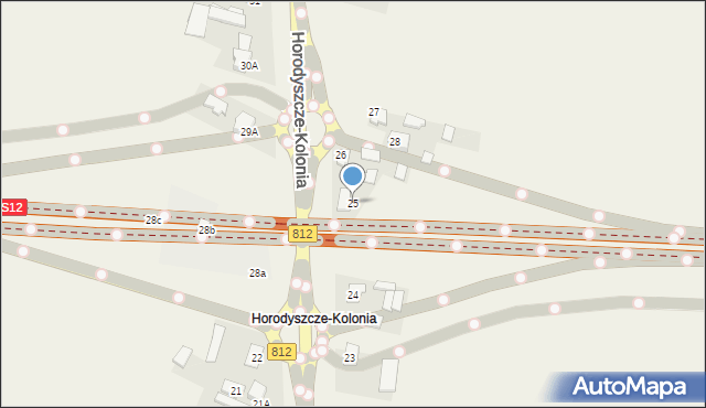 Horodyszcze-Kolonia, Horodyszcze-Kolonia, 25, mapa Horodyszcze-Kolonia