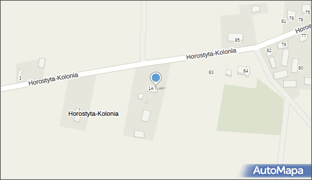 Horostyta-Kolonia, Horostyta-Kolonia, 1B, mapa Horostyta-Kolonia