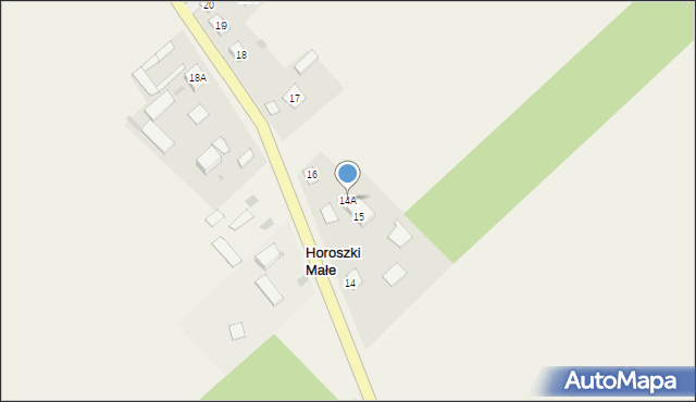 Horoszki Małe, Horoszki Małe, 14A, mapa Horoszki Małe