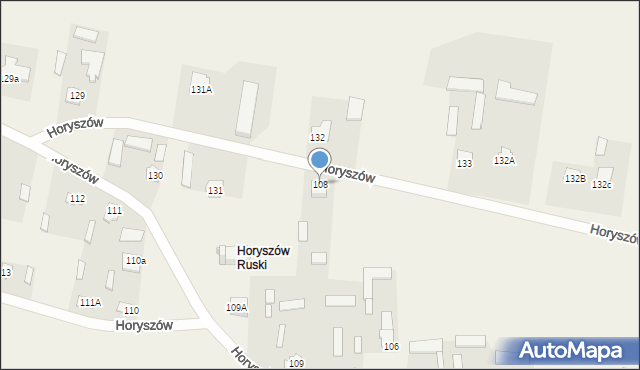 Horyszów, Horyszów, 108, mapa Horyszów