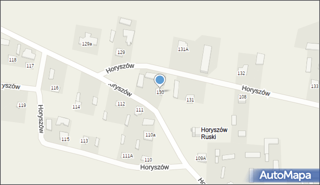 Horyszów, Horyszów, 130, mapa Horyszów