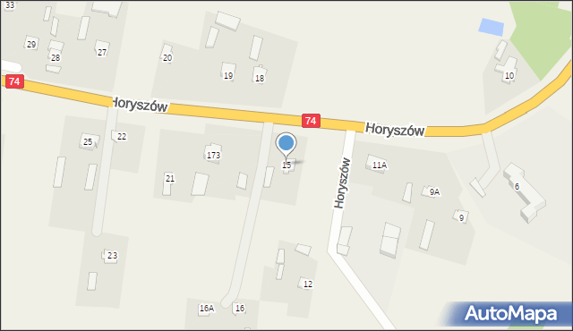 Horyszów, Horyszów, 15, mapa Horyszów