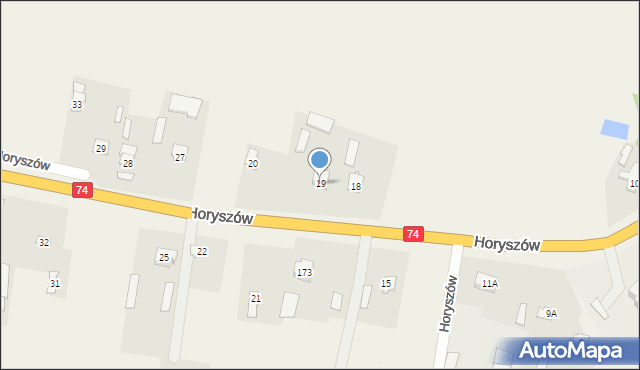 Horyszów, Horyszów, 19, mapa Horyszów