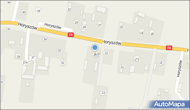 Horyszów, Horyszów, 25, mapa Horyszów