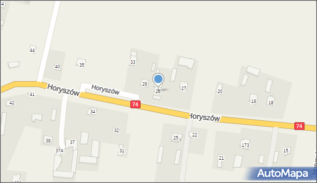 Horyszów, Horyszów, 28, mapa Horyszów