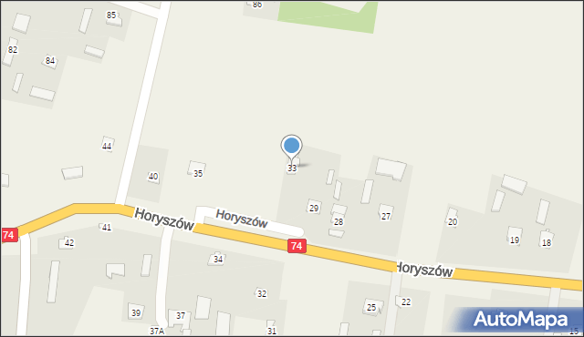 Horyszów, Horyszów, 33, mapa Horyszów