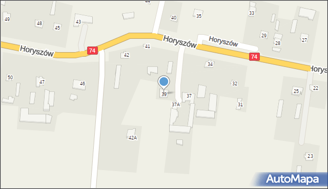 Horyszów, Horyszów, 39, mapa Horyszów