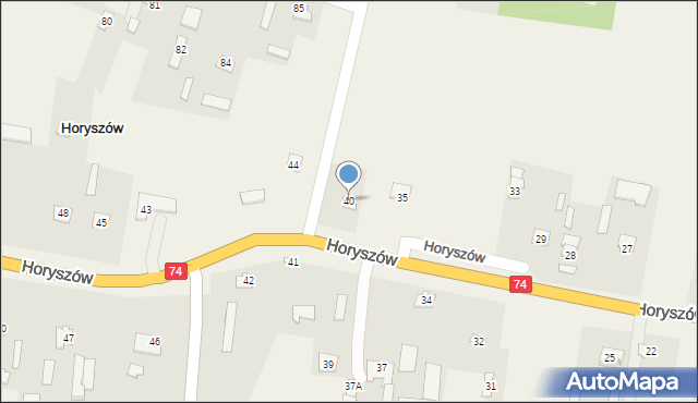 Horyszów, Horyszów, 40, mapa Horyszów
