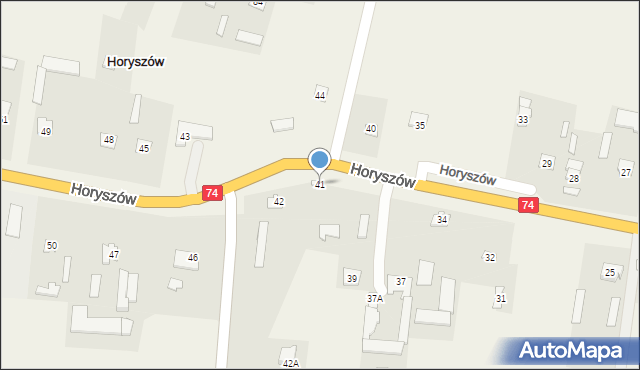 Horyszów, Horyszów, 41, mapa Horyszów
