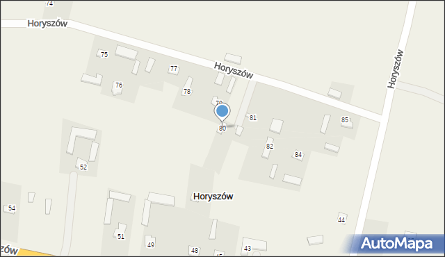 Horyszów, Horyszów, 80, mapa Horyszów