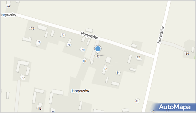 Horyszów, Horyszów, 81, mapa Horyszów