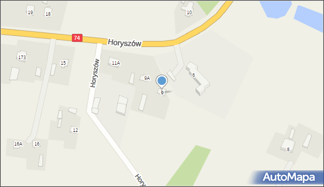 Horyszów, Horyszów, 9, mapa Horyszów