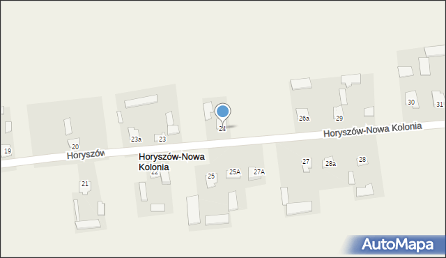Horyszów-Nowa Kolonia, Horyszów-Nowa Kolonia, 24, mapa Horyszów-Nowa Kolonia