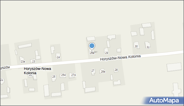 Horyszów-Nowa Kolonia, Horyszów-Nowa Kolonia, 26a, mapa Horyszów-Nowa Kolonia