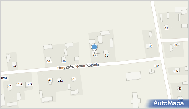 Horyszów-Nowa Kolonia, Horyszów-Nowa Kolonia, 30, mapa Horyszów-Nowa Kolonia