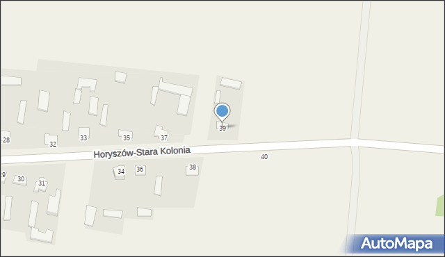 Horyszów-Stara Kolonia, Horyszów-Stara Kolonia, 39, mapa Horyszów-Stara Kolonia