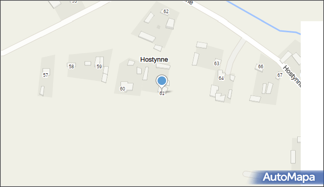 Hostynne, Hostynne, 61, mapa Hostynne