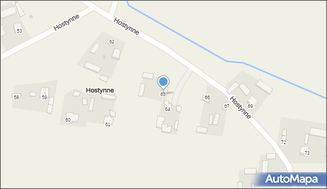 Hostynne, Hostynne, 63, mapa Hostynne