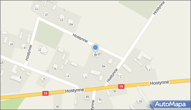 Hostynne, Hostynne, 6b, mapa Hostynne