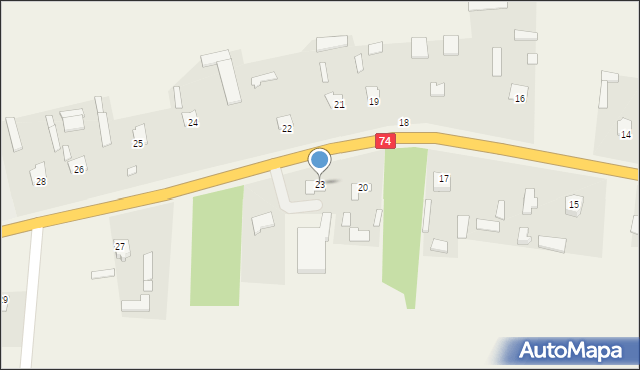 Hostynne-Kolonia, Hostynne-Kolonia, 23, mapa Hostynne-Kolonia