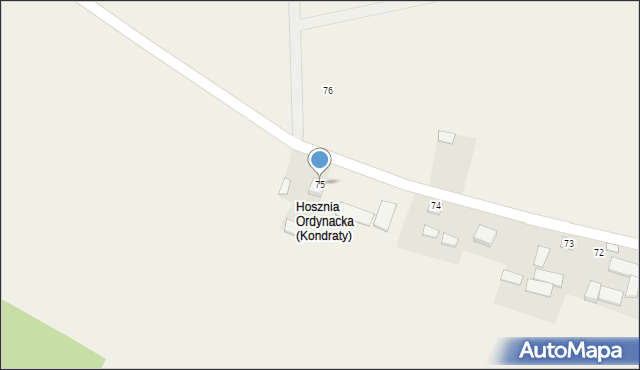 Hosznia Ordynacka, Hosznia Ordynacka, 75, mapa Hosznia Ordynacka