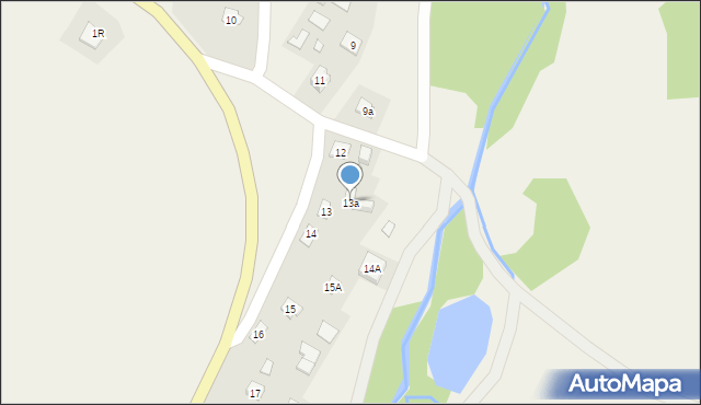 Hoszów, Hoszów, 13a, mapa Hoszów