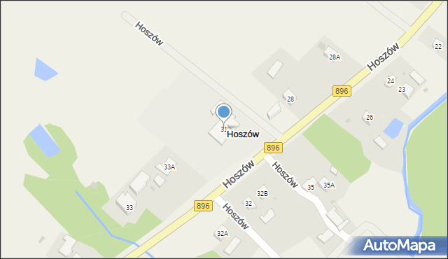 Hoszów, Hoszów, 31, mapa Hoszów