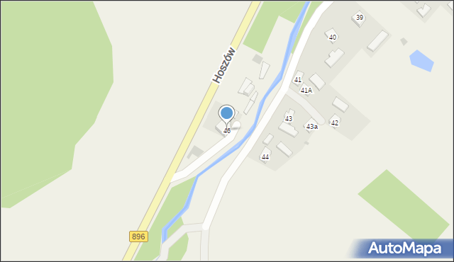 Hoszów, Hoszów, 46, mapa Hoszów