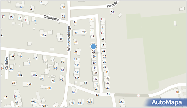 Katowice, Honorowych Dawców Krwi, 24, mapa Katowic