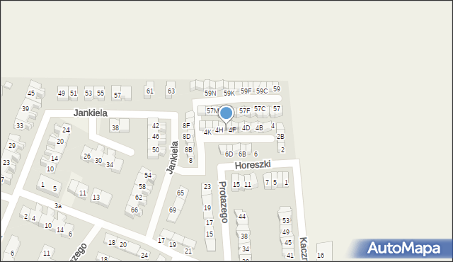 Komorniki, Horeszki, 4G, mapa Komorniki