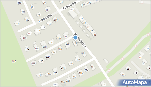 Koszalin, Holenderska, 18, mapa Koszalina