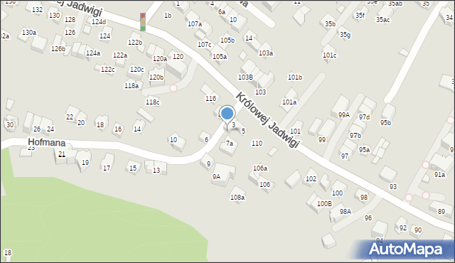 Kraków, Hofmana Vlastimila, 7, mapa Krakowa