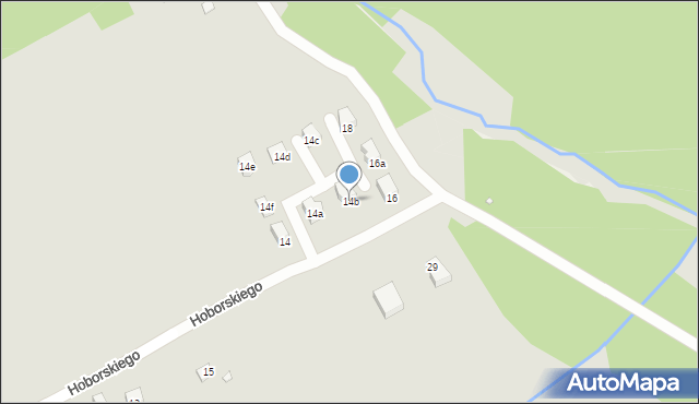 Kraków, Hoborskiego Antoniego, 14b, mapa Krakowa