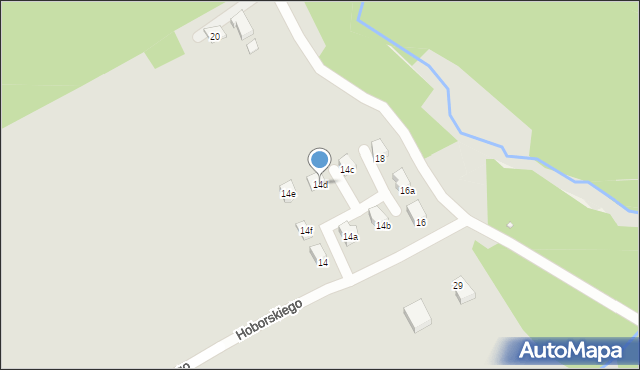 Kraków, Hoborskiego Antoniego, 14d, mapa Krakowa