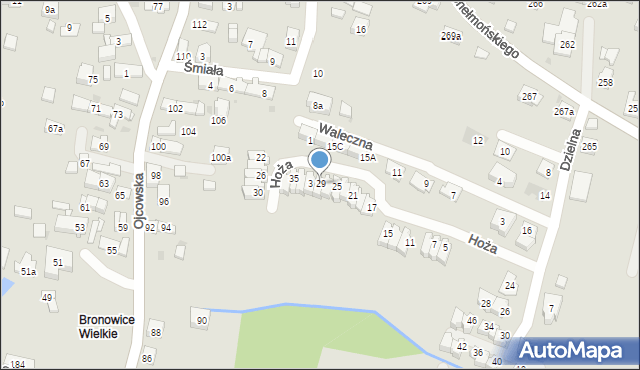 Kraków, Hoża, 29, mapa Krakowa